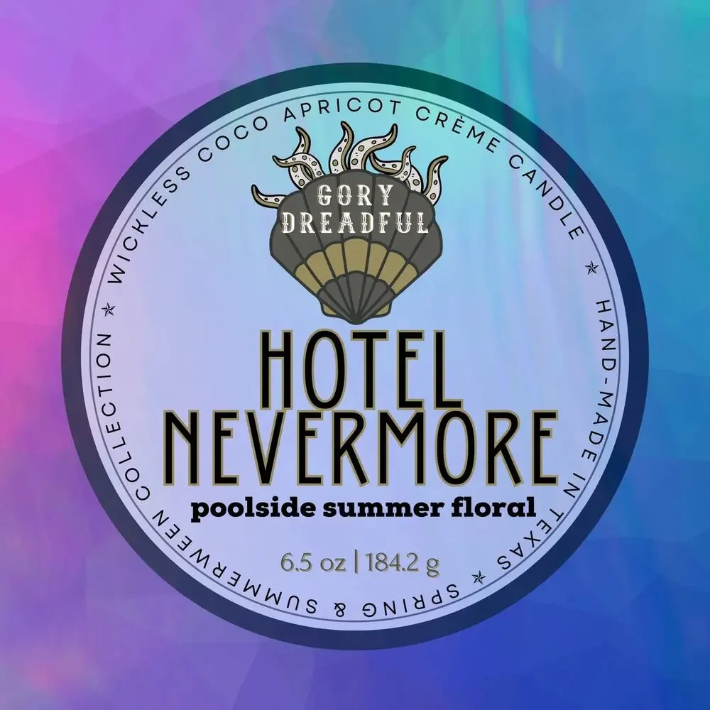 Hotel Nevermore Luxury Wickless Candle: Poolside Summer Floral Scent